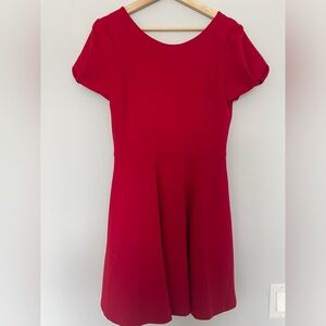 Short Sleeve Red Mini Dress ~ Size M